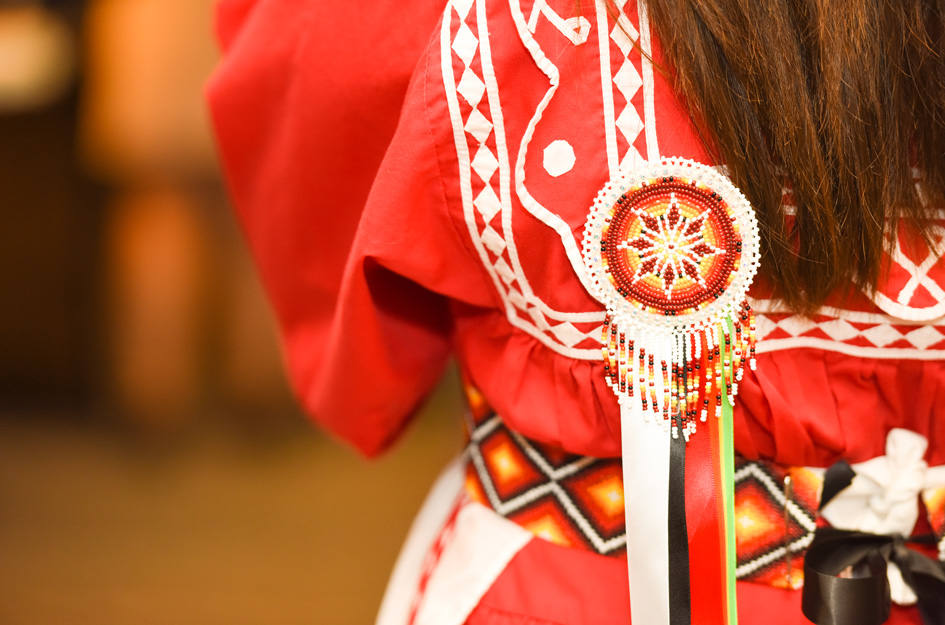 Native Summit - traditional dress beading